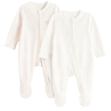 Cool Club, Pajac dziewczęcy, biały, zestaw, 2 szt.