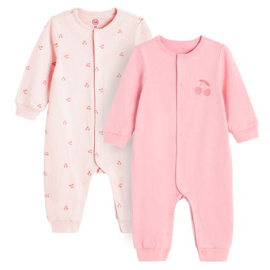 Cool Club, Pajac dziewczęcy, różowy, zestaw, 2 szt.