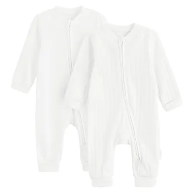 Cool Club, Pajac niemowlęcy, bawełna organiczna, biały, zestaw, 2 szt.