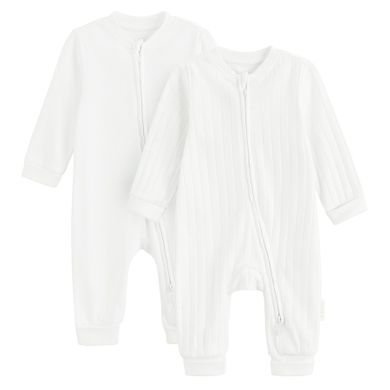 Cool Club, Pajac niemowlęcy, bawełna organiczna, biały, zestaw, 2 szt.