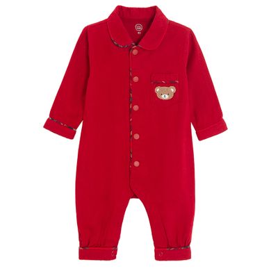 Cool Club, Pajac niemowlęcy, flanelowy, czerwony