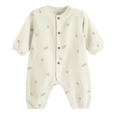 Cool Club, Pajac niemowlęcy, muślinowy, beżowy