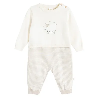 Cool Club, Pajac niemowlęcy, sweterkowy, beżowy