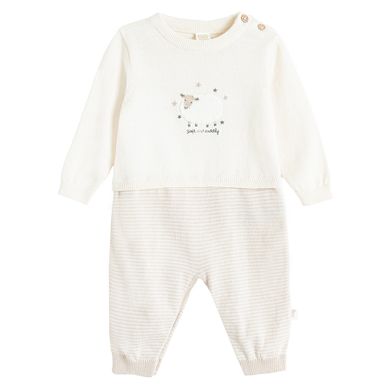 Cool Club, Pajac niemowlęcy, sweterkowy, beżowy