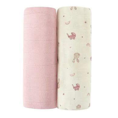 Cool Club, Pieluchy muślinowe dziewczęce, 70-80 cm, mix, zestaw, 2 szt.