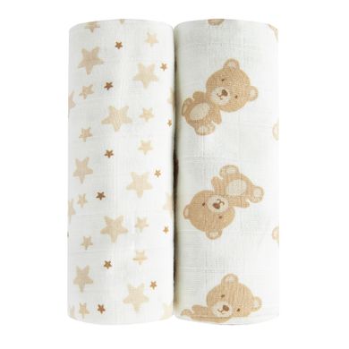 Cool Club, Pieluchy tetrowe niemowlęce, 70-80 cm, ecru, zestaw, 2 szt.