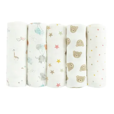 Cool Club, Pieluchy tetrowe niemowlęce, 70-80cm, białe, zestaw, 5 szt.