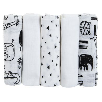 Cool Club, Pieluchy tetrowe niemowlęce, białe, 70-70 cm, zestaw, 5 szt.