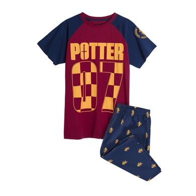 Cool Club, Piżama chłopięca, bordowo-niebieska, Harry Potter