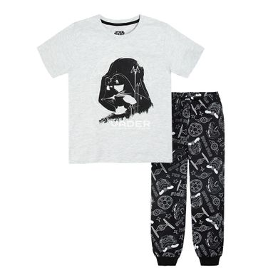Cool Club, Piżama chłopięca, szaro-czarna, Star Wars