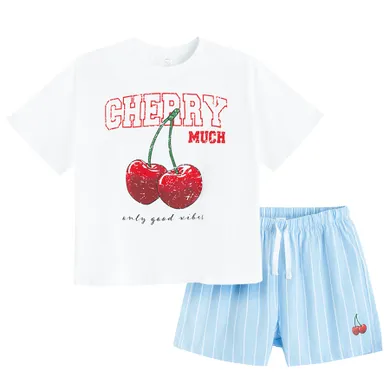 Cool Club, Piżama dziewczęca, biało-niebieska