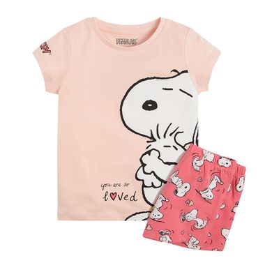 Cool Club, Piżama dziewczęca, różowa, Snoopy