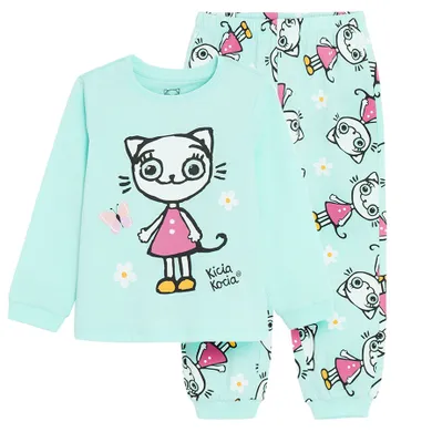 Cool Club, Piżama dziewczęca, turkusowa, Kicia Kocia