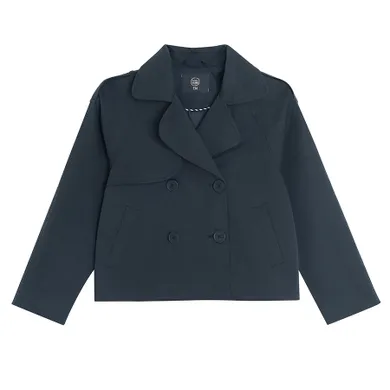 Cool Club, Płaszcz dziewczęcy, cropped, granatowy