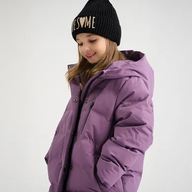 Cool Club, Płaszcz dziewczęcy z kapturem, ocieplany, fioletowy