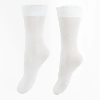 Cool Club, Podkolanówki dziewczęce, białe, 20 DEN, zestaw, 2 szt.