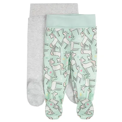 Cool Club, Półśpiochy dziewczęce, szare, miętowe, zestaw, 2 szt.