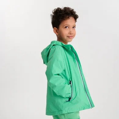 Cool Club, Przeciwdeszczowa kurtka chłopięca z kapturem, zielona