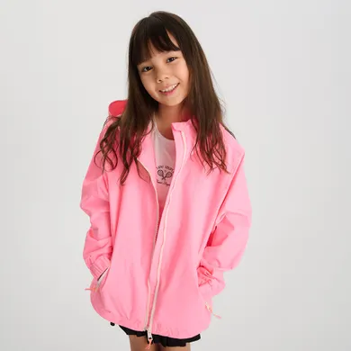 Cool Club, Przeciwdeszczowa kurtka dziewczęca z kapturem, różowa
