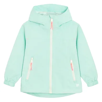 Cool Club, Przeciwdeszczowa kurtka dziewczęca z kapturem, turkusowa