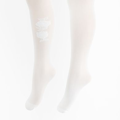 Cool Club, Rajstopy dziewczęce, białe, 20 DEN, zestaw, 2 szt.