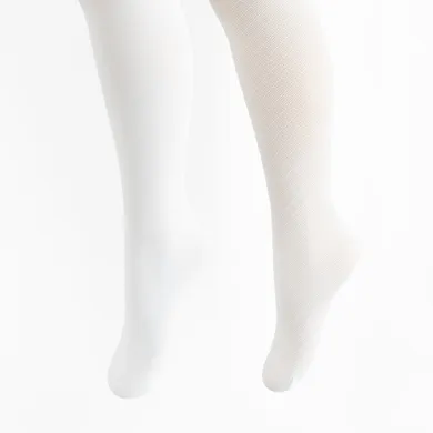 Cool Club, Rajstopy dziewczęce, białe, mikrofibra, 40 DEN, zestaw, 2 szt.