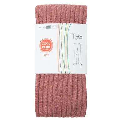 Cool Club, Rajstopy dziewczęce, prążkowane, ciemnoróżowe