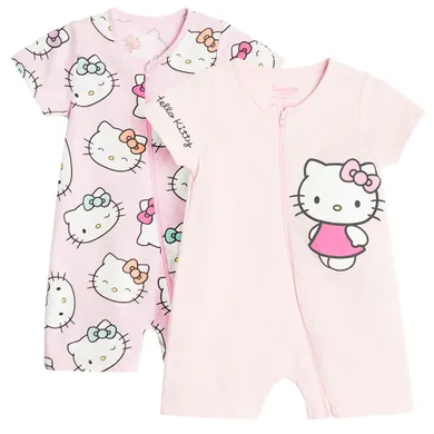 Cool Club, Rampers dziewczęcy, różowy, Hello Kitty, zestaw, 2 szt.