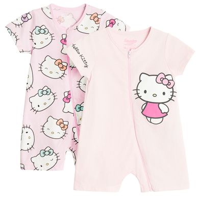 Cool Club, Rampers dziewczęcy, różowy, Hello Kitty, zestaw, 2 szt.