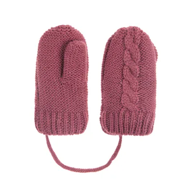 Cool Club, Rękawiczki dziewczęce na sznurku, fioletowe