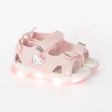 Cool Club, Sandały dziewczęce, różowe, świecąca podeszwa, Hello Kitty