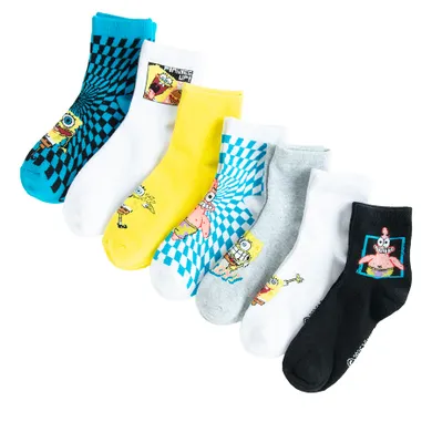 Cool Club, Skarpetki chłopięce, mix, SpongeBob, zestaw, 7 szt.