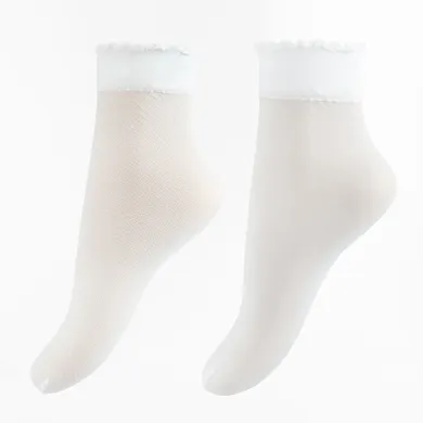 Cool Club, Skarpetki dziewczęce, białe, 20 DEN, zestaw, 2 szt.