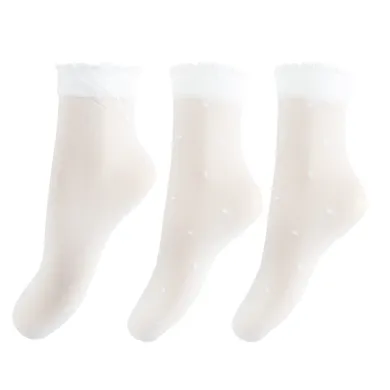 Cool Club, Skarpetki dziewczęce, białe, 20 DEN, zestaw, 3 szt.
