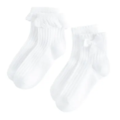 Cool Club, Skarpetki dziewczęce, białe, zestaw, 2 szt.