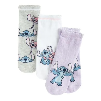 Cool Club, Skarpetki dziewczęce, mix, Lilo i Stitch, zestaw, 3 szt.