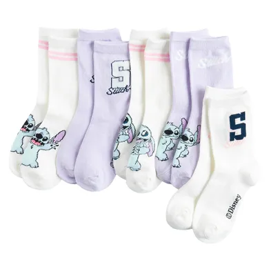 Cool Club, Skarpetki dziewczęce, mix, Lilo i Stitch, zestaw, 5 szt.