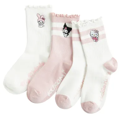 Cool Club, Skarpetki dziewczęce, mix, zestaw, 3 szt., Hello Kitty and Friends