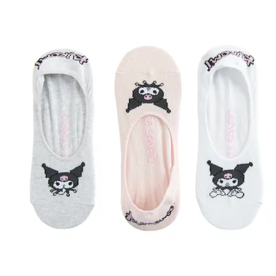 Cool Club, Skarpetki dziewczęce, stopki do balerin, mix, Kuromi, zestaw, 3 szt.