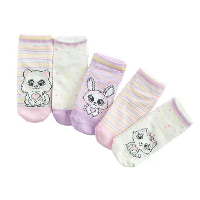 Cool Club, Skarpetki dziewczęce, stopki, mix, zestaw, 5 szt.