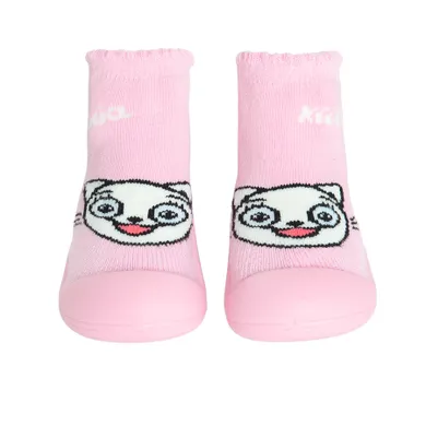 Cool Club, Skarpetobuty dziewczęce, różowe, podeszwa Barefoot, Kicia Kocia