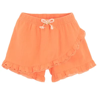 Cool Club, Spódnico-spodenki dziewczęce z lnem, pomarańczowe