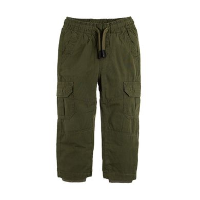 Cool Club, Spodnie bojówki chłopięce, khaki, ocieplane