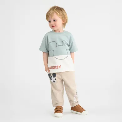 Cool Club, Spodnie dresowe chłopięce, beżowe, Klub przyjaciół Myszki Mickey