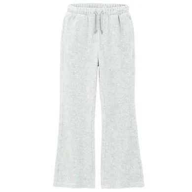 Cool Club, Spodnie dresowe dziewczęce, flare, welurowe, szare