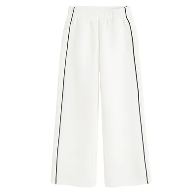 Cool Club, Spodnie dresowe dziewczęce, wide leg, białe