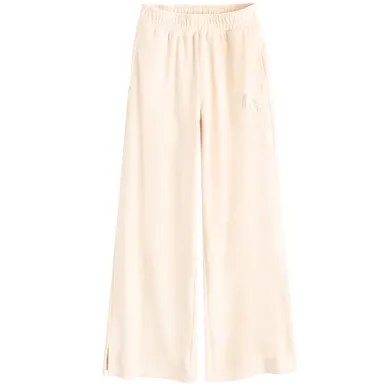 Cool Club, Spodnie dresowe dziewczęce, wide leg, welurowe, beżowe