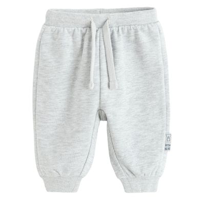 Cool Club, Spodnie dresowe niemowlęce, baggy, szare melanż