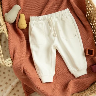 Cool Club, Spodnie dresowe niemowlęce, białe