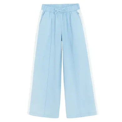 Cool Club, Spodnie materiałowe dziewczęce z lnem, wide, niebieskie